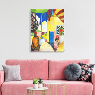 In the Bazaar Auguste Macke Canvas Print