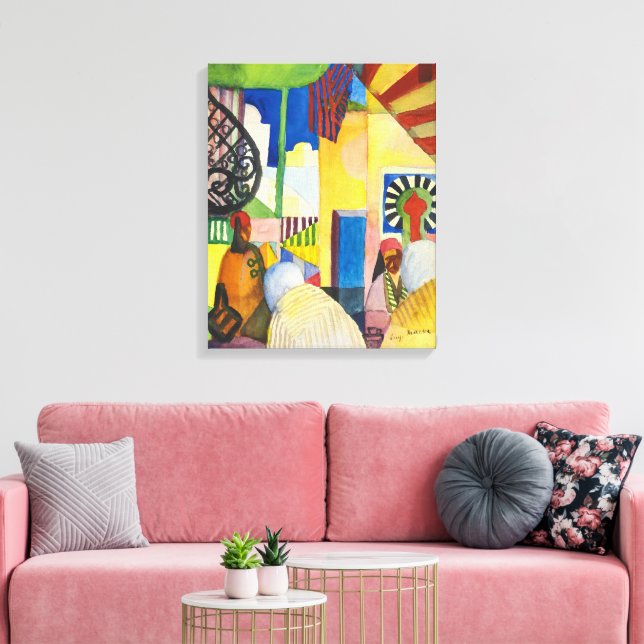 In the Bazaar | Auguste Macke | Canvas Print (Insitu(LivingRoom))