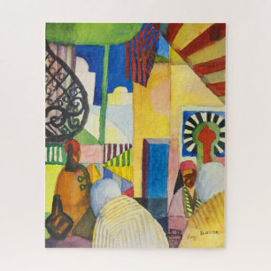 In the Bazaars Auguste Macke Jigsaw Puzzle