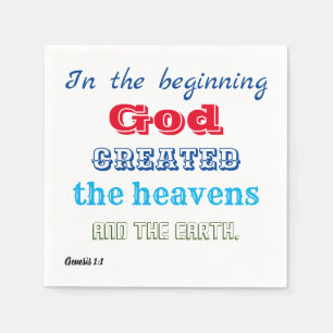In the Beginning God Created Napkin