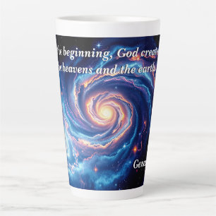 In the Beginning, God & Creation Verse Latte Mug
