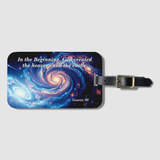 In the Beginning, God & Creation Verse Luggage Tag