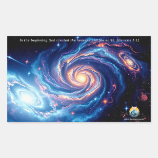 In the Beginning, God & Creation Verse Rectangular Sticker