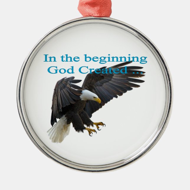 In the Beginning Metal Tree Decoration (Front)