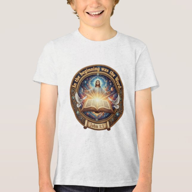 In the beginning was the Word Tri-Blend Shirt (Front)