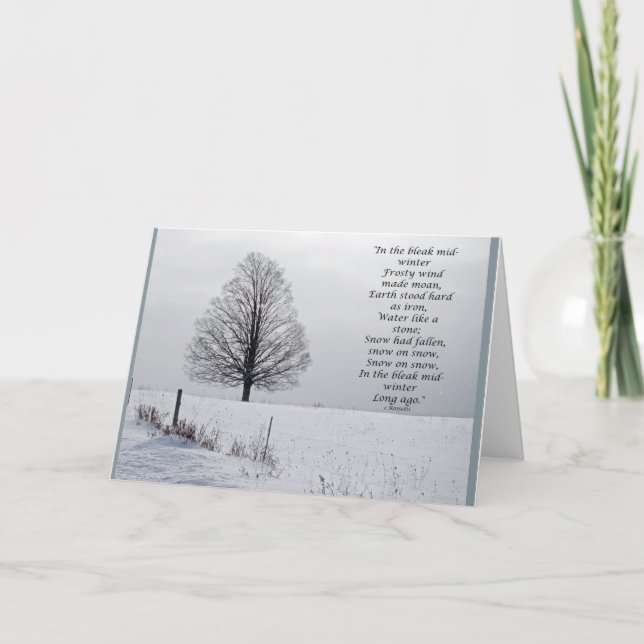 In the Bleak mid winter Christmas Card (Front)