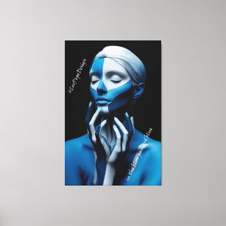 in the blue painted blue canvas print