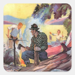 In the camp square sticker
