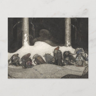 In the Christmas Night, 1913 by John Bauer Holiday Postcard