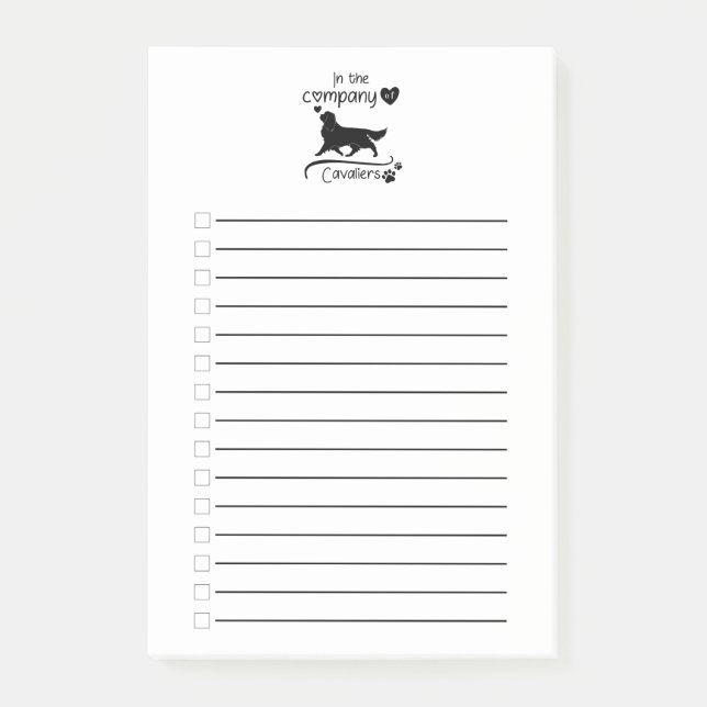 In the Company of Cavaliers Post-it Notes (Front)