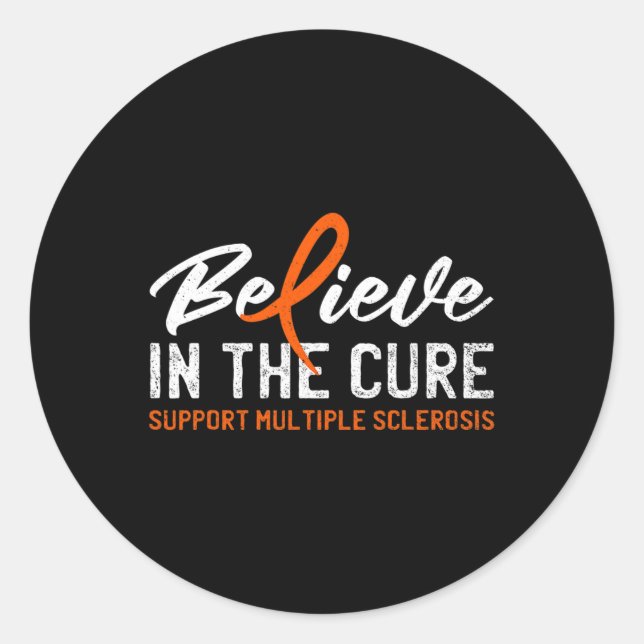 In The Cure Ms Multiple Sclerosis Awareness 1  Classic Round Sticker (Front)