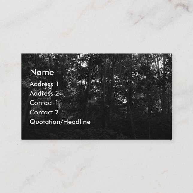 In the Dark Woods Business Card (Front)
