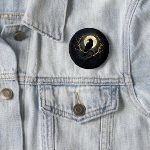 In the Darkness of the Night” – The Moon’s Silent  6 Cm Round Badge