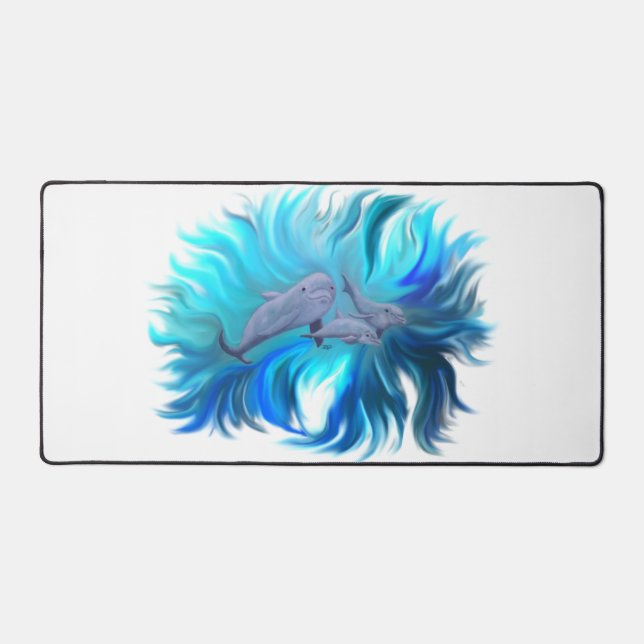 In the Dolphin School Desk Mat (Front)