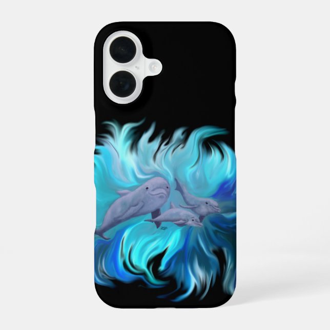 In the Dolphin School iPhone 16 Case (Back)