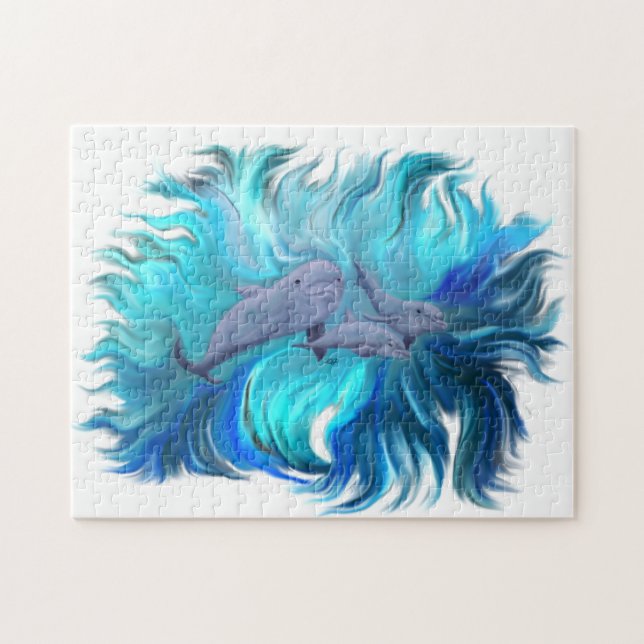 In the Dolphin School Jigsaw Puzzle (Horizontal)