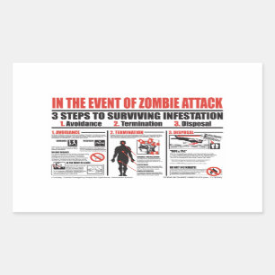In The Event of Zombie Attack STICKERS