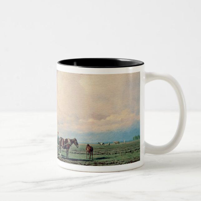 In the Field, 1872 Two-Tone Coffee Mug (Right)