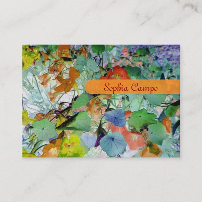 In the field, colourful businesscards template business card (Front)