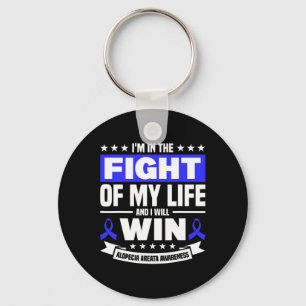 In The Fight Of My Life Support Alopecia Awareness Key Ring