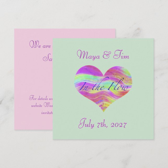 In the Flow of Love Invitation (Front/Back)