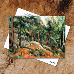 In the Forest Landscape Paul Cezanne Postcard