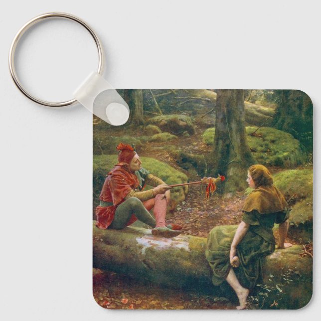In The Forest Of Arden, c. 1892 by John Collier Key Ring (Front)