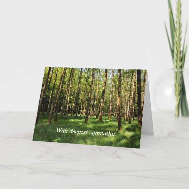 In the forest-  With deepest sympathy Card (Front)