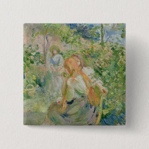 In the Garden at Roche-Plate, 1894 15 Cm Square Badge