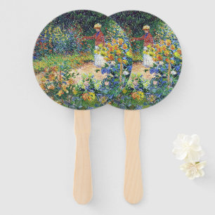 In the Garden by Claude Monet Hand Fan