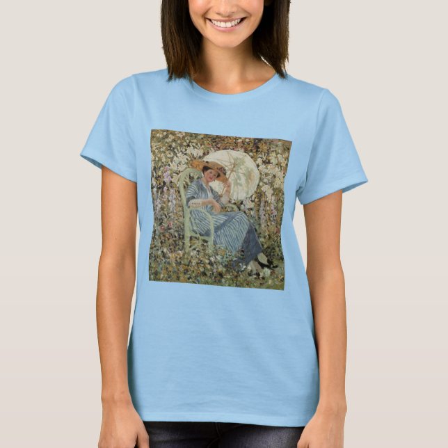 In the Garden, Giverny by Frederick Frieseke T-Shirt (Front)