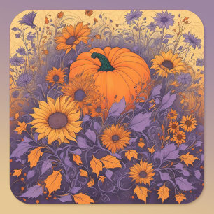 In The Halloween Garden Square Sticker