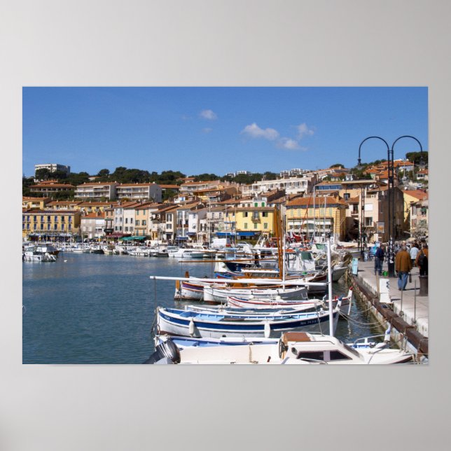 In the harbour in Cassis village. Fishing and Poster (Front)