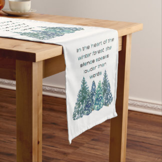 In The Heart Of The Winter Forest Short Table Runner