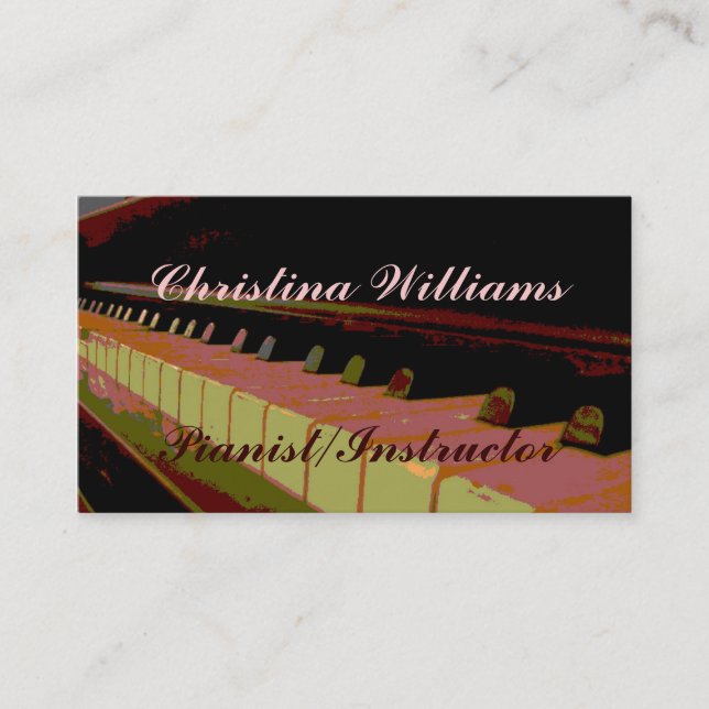 "In the Key Of Berries and Cream" [b] Business Card (Front)