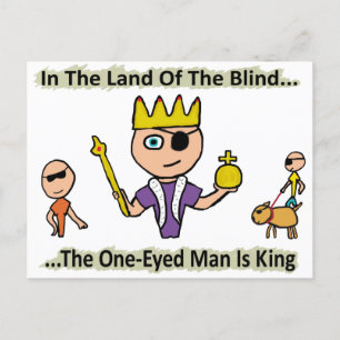 In The Land Of The Blind Postcard