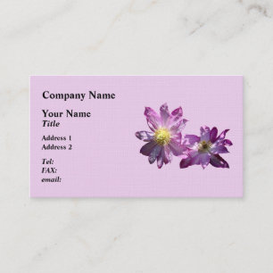In the language of flowers, clematis means intelli business card