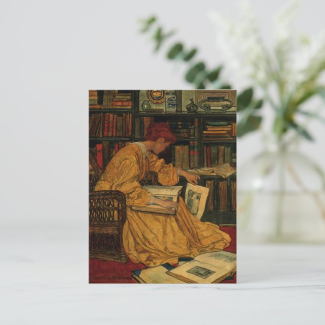 In the Library Postcard (Standing Front)