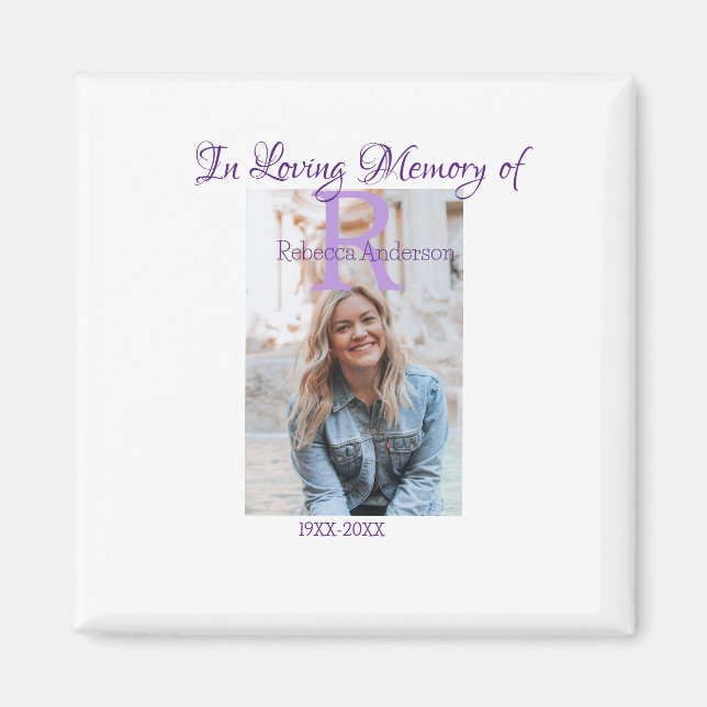 In the loving memory of memory keepsake add year n magnet (Front)