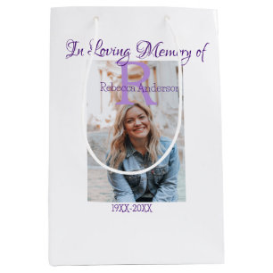 In the loving memory of memory keepsake add year n medium gift bag