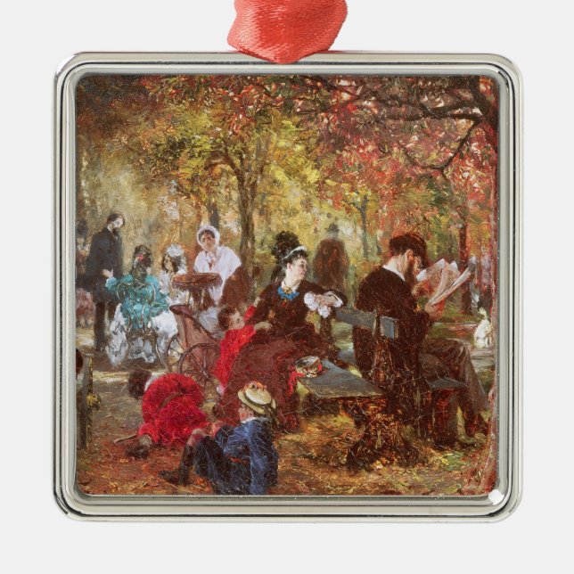 In The Luxembourg Gardens Metal Tree Decoration (Front)