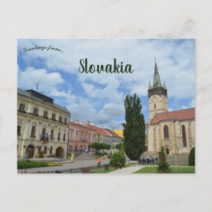 In the Main Street of Presov Slovakia Postcard