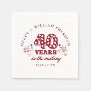 In The Making 40th Wedding Anniversary Napkin