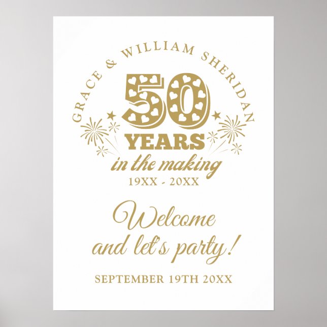 In The Making 50th Anniversary Welcome Sign (Front)