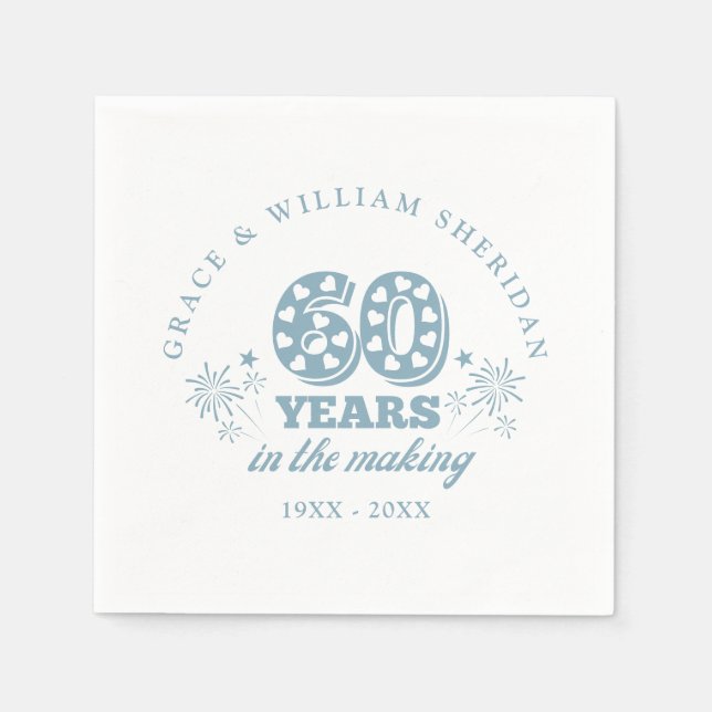 In The Making 60th Wedding Anniversary Napkin (Front)