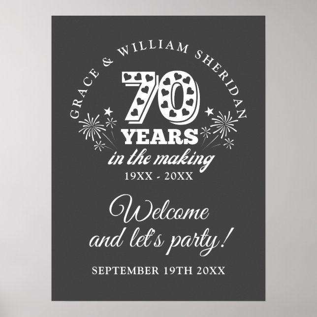 In The Making 70th Anniversary Welcome Sign (Front)