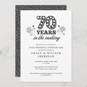 In The Making 70th Wedding Anniversary Invitation
