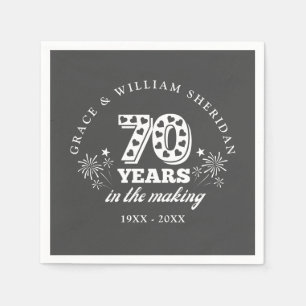 In The Making 70th Wedding Anniversary Napkin