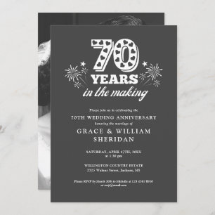 In The Making 70th Wedding Anniversary Photo Invitation