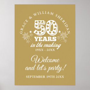 In The Making Gold 50th Anniversary Welcome Sign